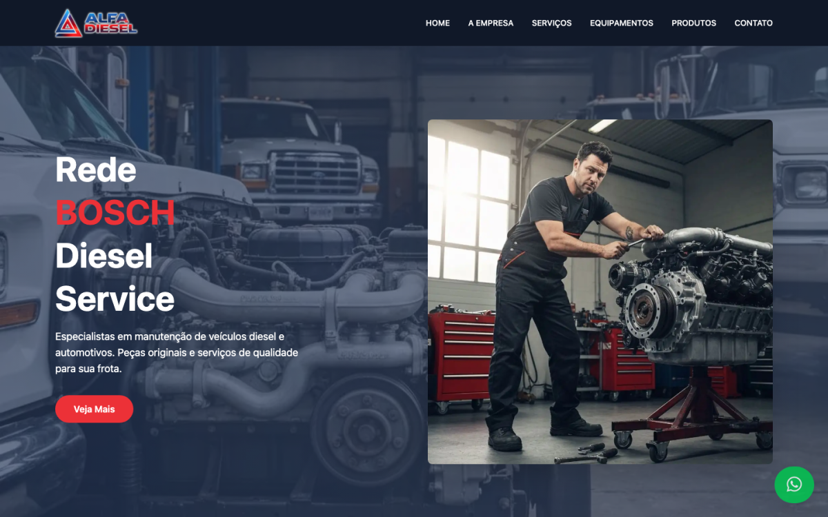Site da Alfa Diesel