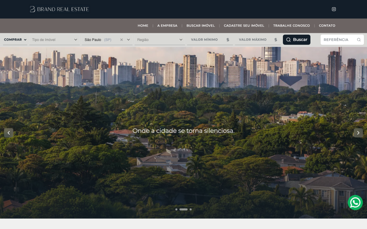 Site da Brand Real Estate