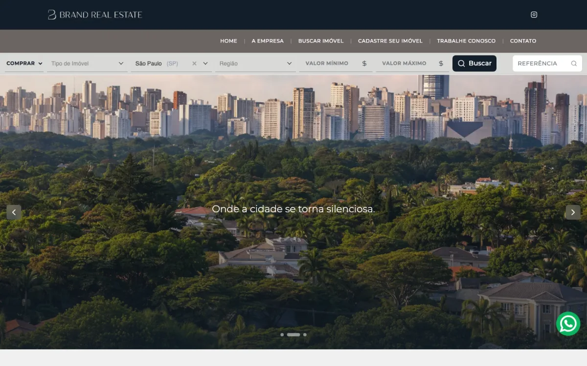 Site da Brand Real Estate