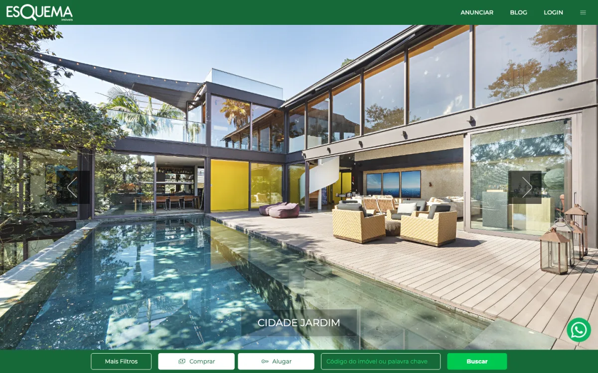 Site da Esquema Imóveis