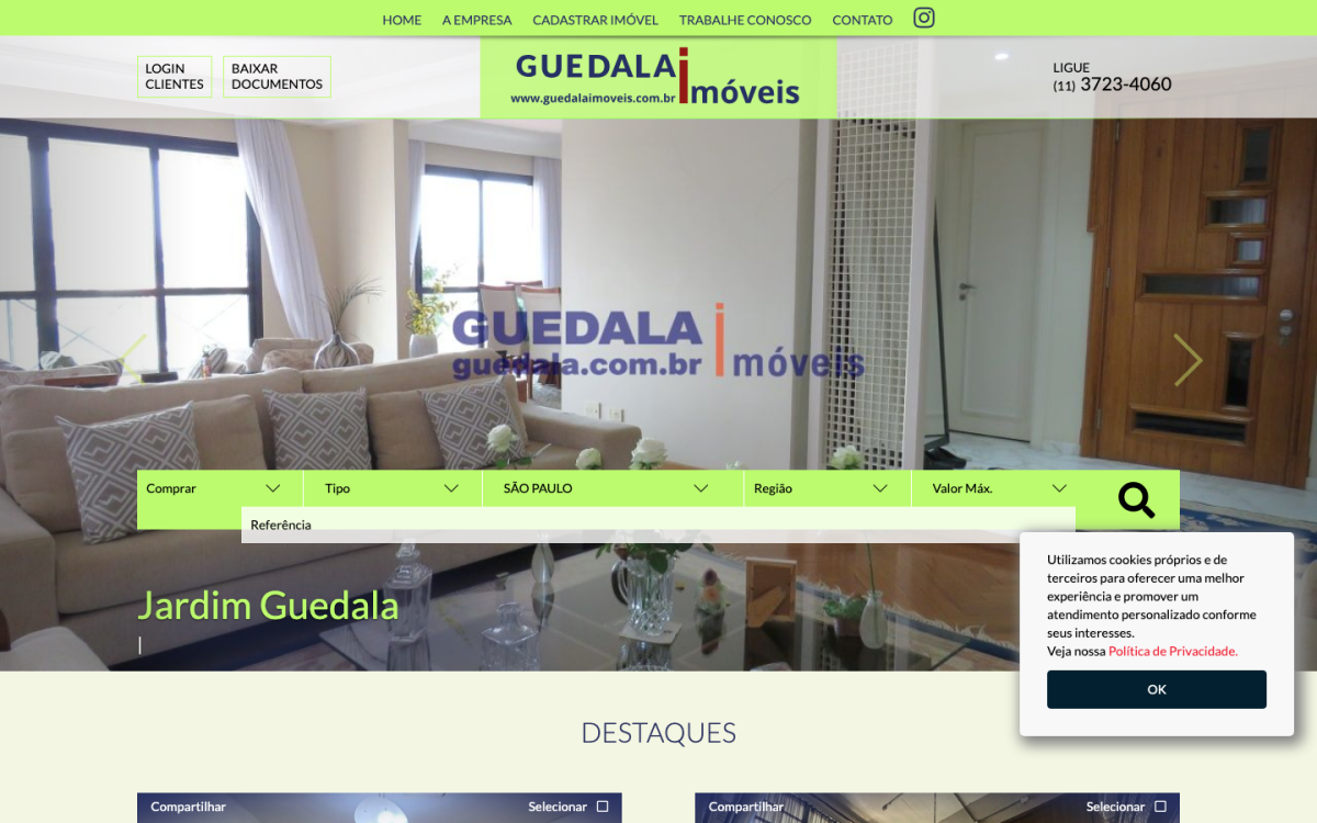 Site da Guedala Imóveis