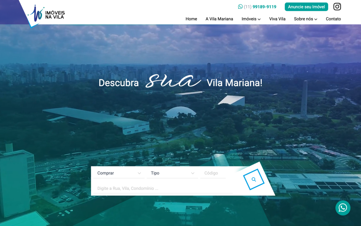 Site da Imóveis na Vila