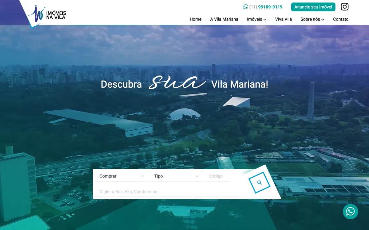 Site da Imóveis na Vila
