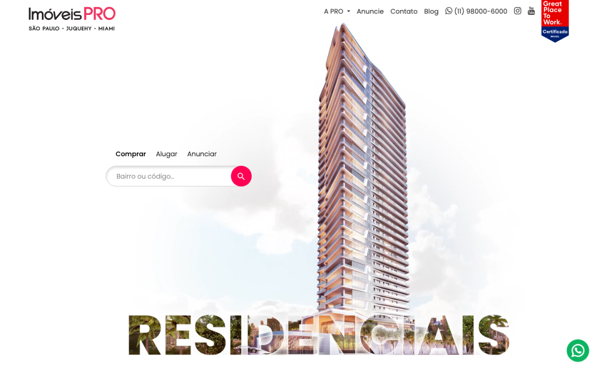 Site da Imóveis PRO