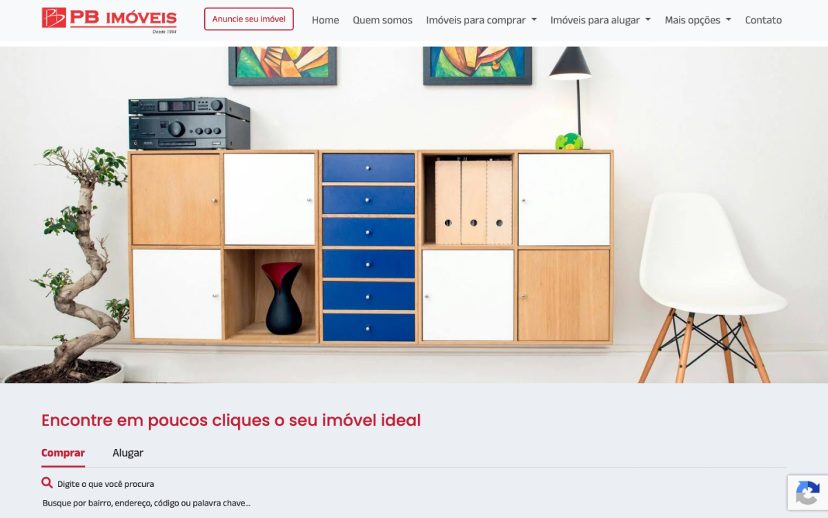 Site da PB Imóveis