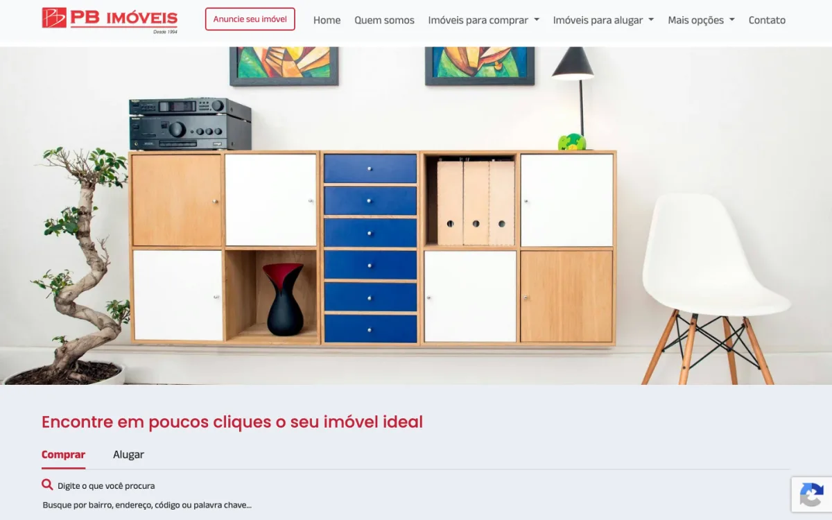 Site da PB Imóveis