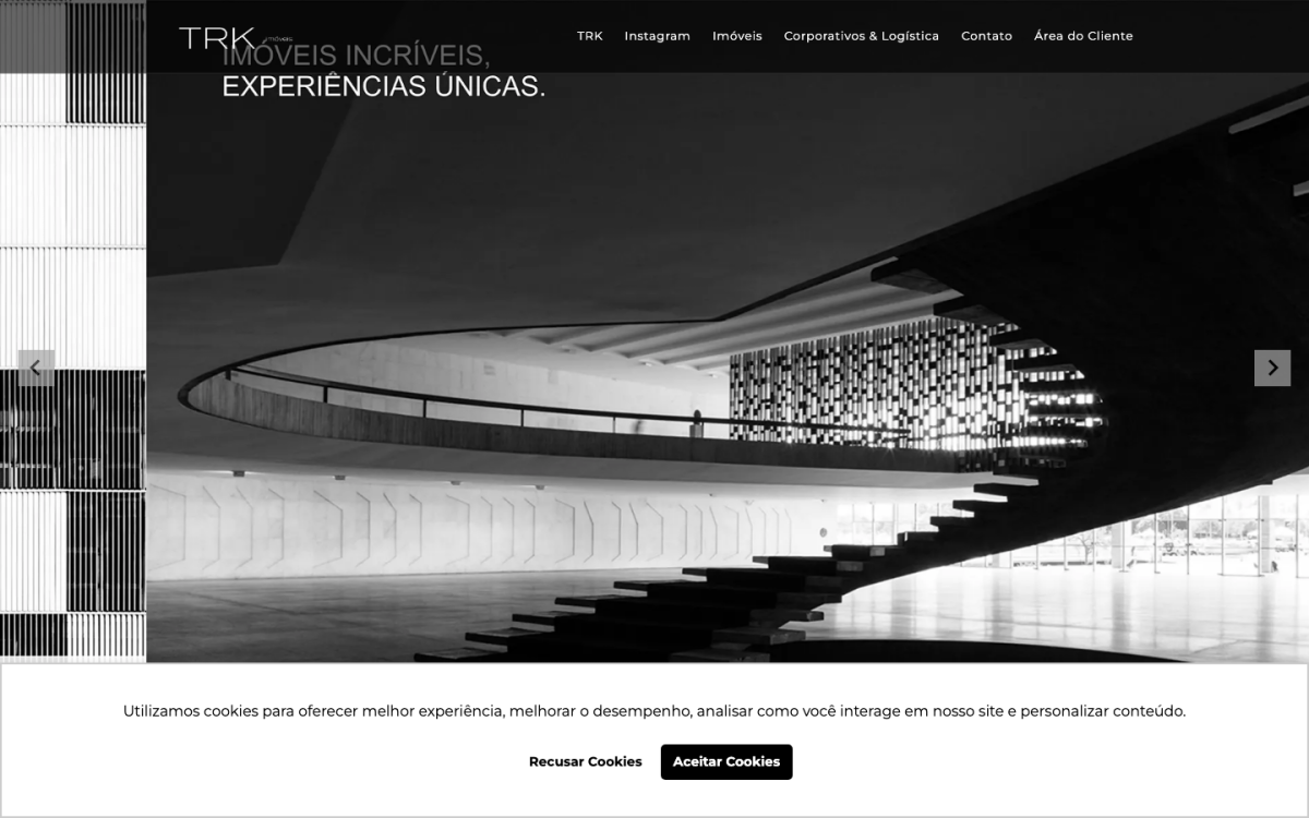Site da TRK Imóveis