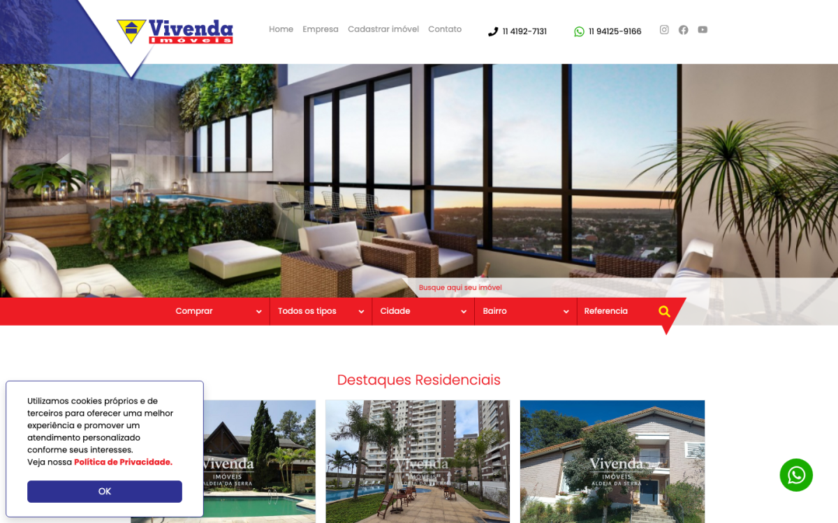 Site da Imóveis na Aldeia da Serra - Vivenda Aldeia