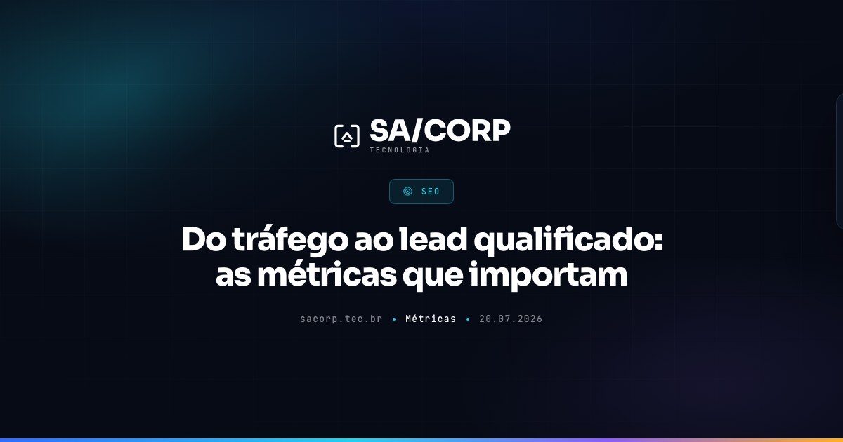 Do tráfego ao lead qualificado: as métricas que importam